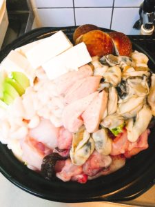 痛風鍋 おがさわらあい そば助 塩だし